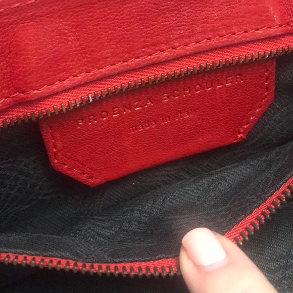 Red leather Proenza Schouler PS1 clutch - Picture 6 of 6